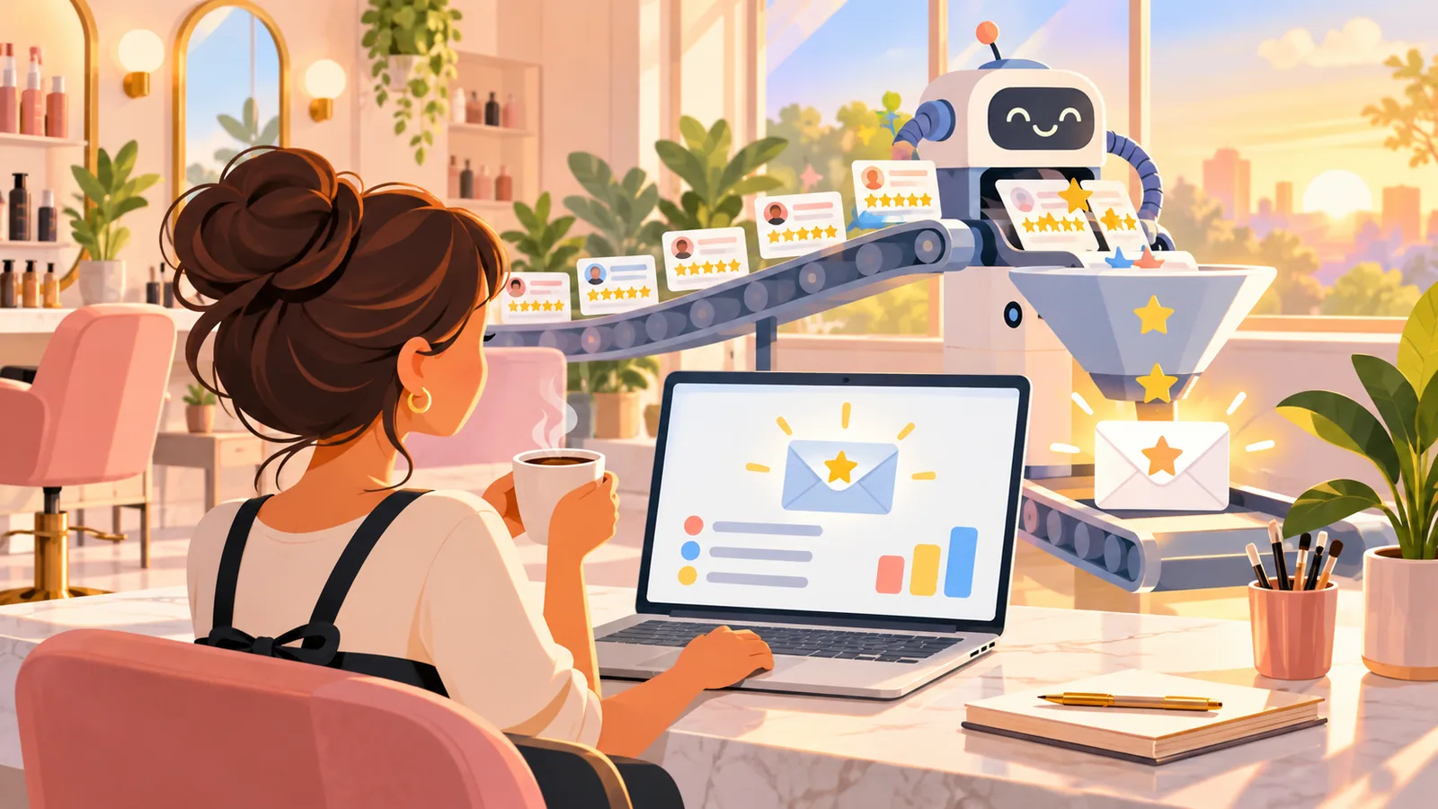Agent tóm tắt đánh giá Google mỗi tuần, gửi email cho chủ tiệm (Zapier)
