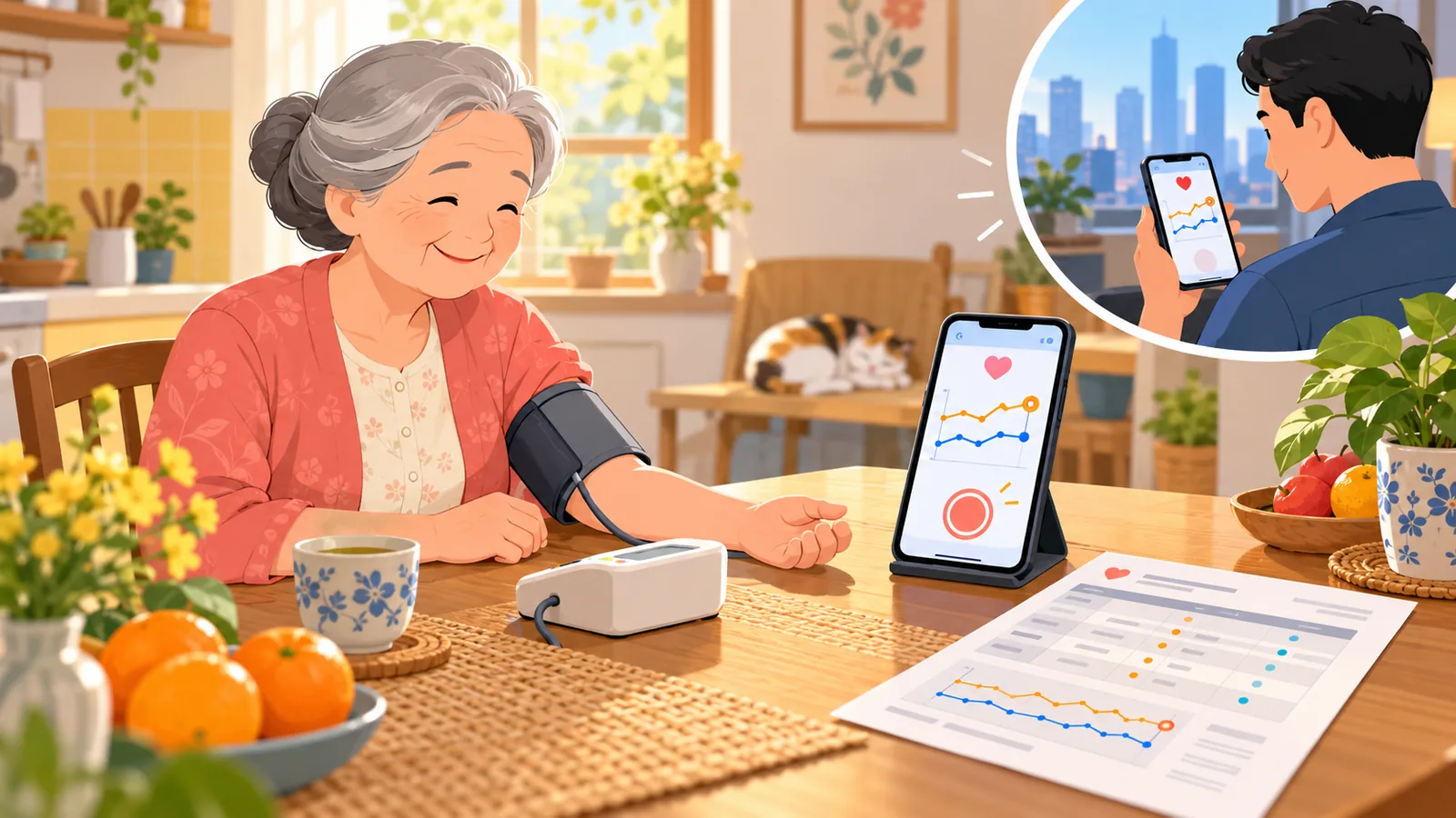 App ghi huyết áp cho ba mẹ: chữ to, biểu đồ, báo cáo in cho bác sĩ (Replit)