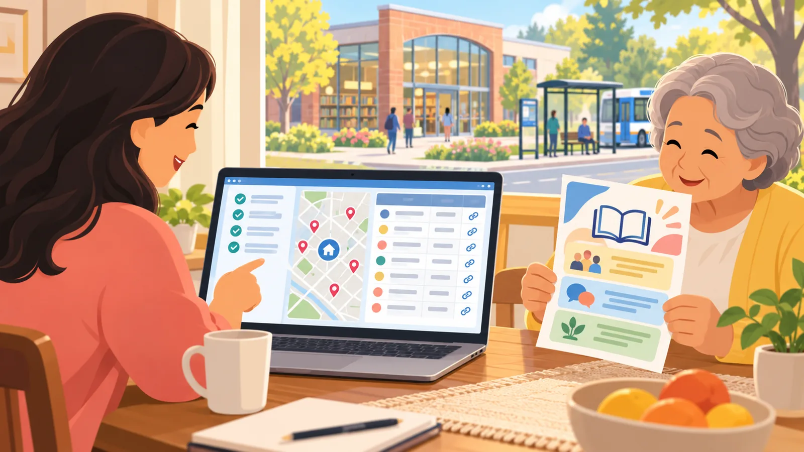 Nhờ ChatGPT Work tìm lớp tiếng Anh miễn phí gần nhà cho ba mẹ: bảng so sánh và tờ rơi tiếng Việt