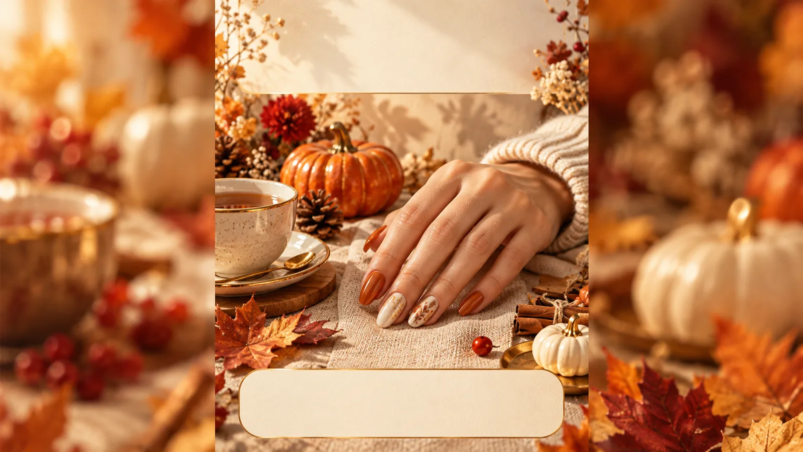 Poster Lễ Tạ Ơn (Thanksgiving) cho tiệm nail hoặc nhà hàng
