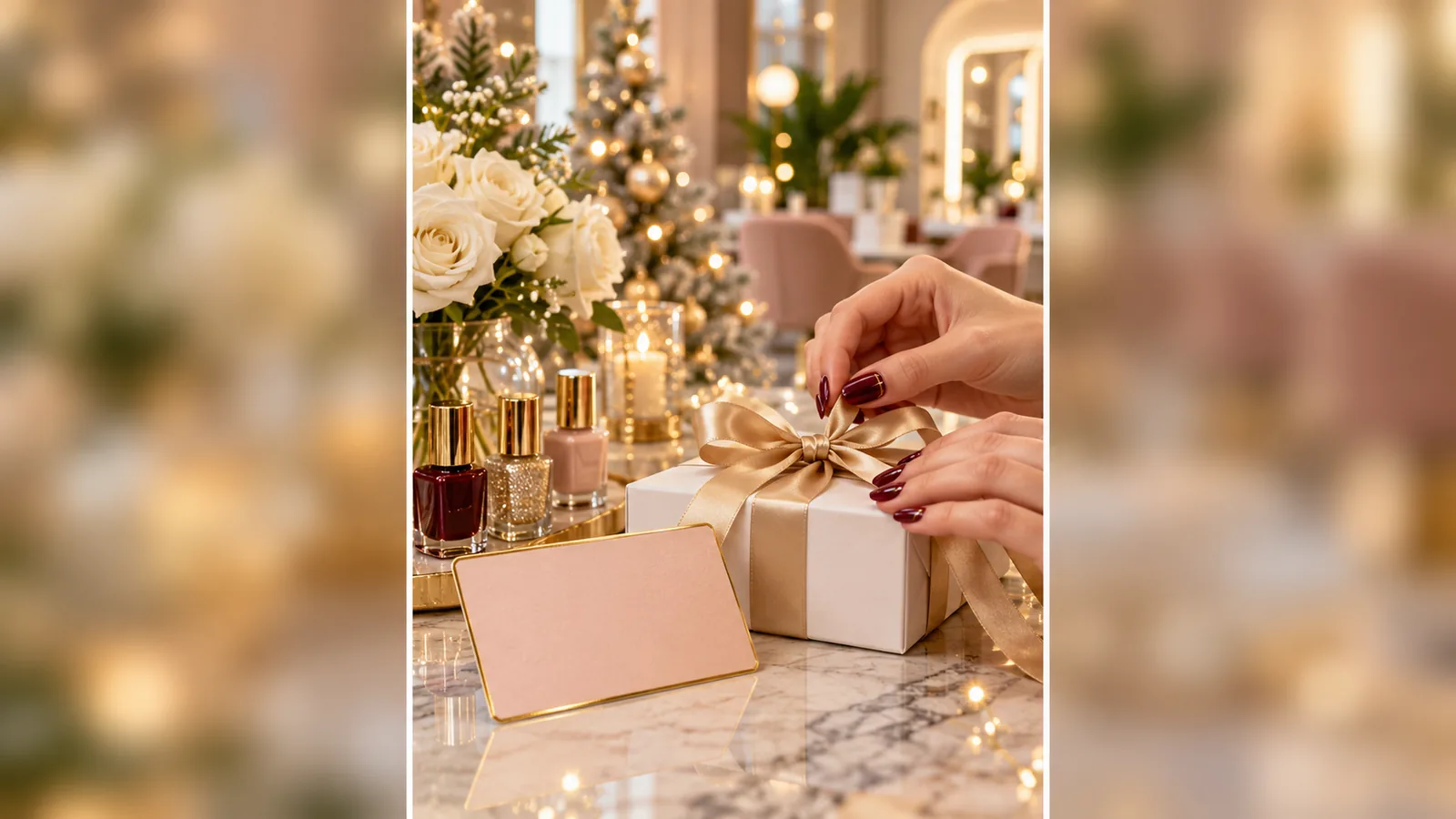 Video dọc 8 giây quảng cáo thẻ quà tặng (gift card) mùa lễ cho tiệm nail