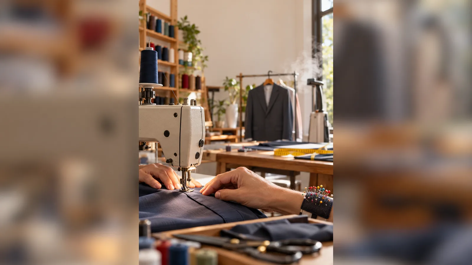 Video dọc 8 giây cho tiệm sửa đồ, may đo (alterations): lên lai quần, ủi hơi, đồ treo sẵn