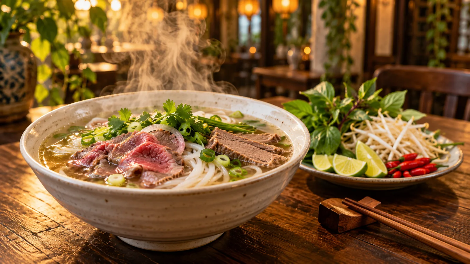 Ảnh món phở cho thực đơn