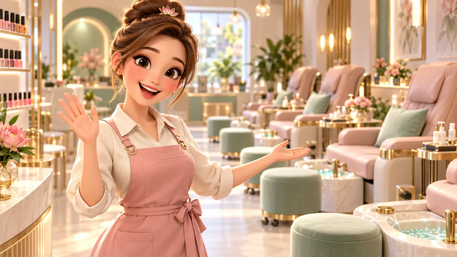 Video người dẫn ảo giới thiệu tiệm bằng AI