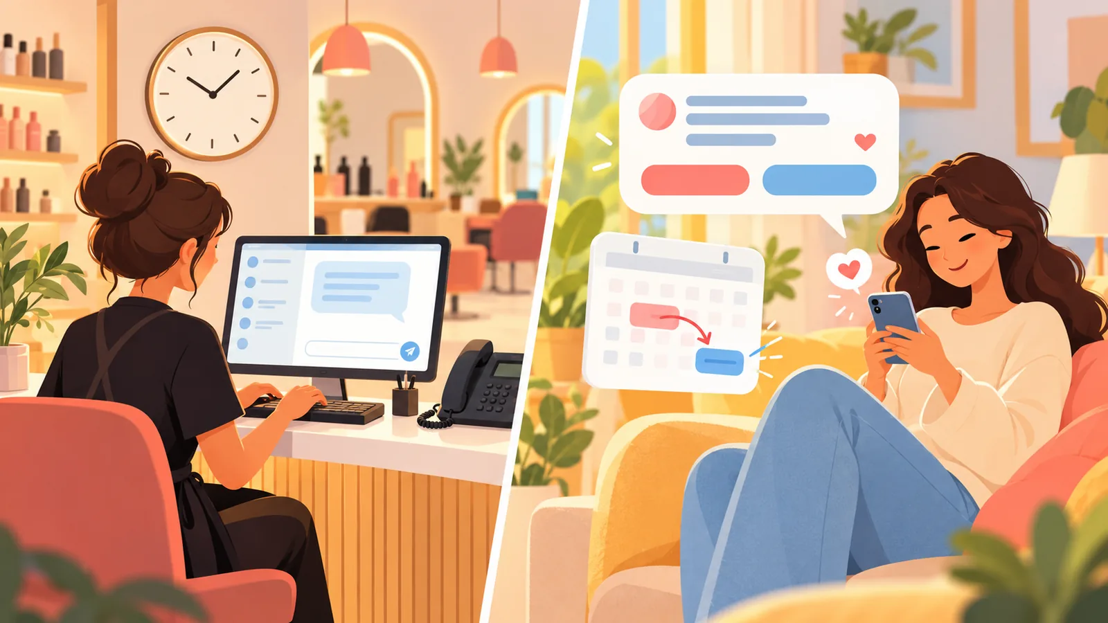 Tin nhắn xin lỗi khách khi tiệm trễ giờ hoặc phải dời lịch